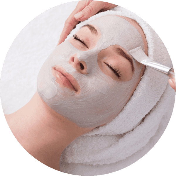 classic facial treatment on a woman's face